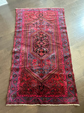 Load image into Gallery viewer, Vintage Red, Gray and Hot Pink Turkish Area Rug