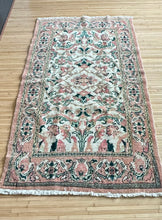 Load image into Gallery viewer, Vintage Turkish Salmon, Pink and Green Accent Rug
