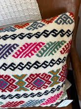 Load image into Gallery viewer, Vintage Turkish Kilim Geometric Rug Pillow