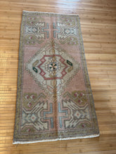 Load image into Gallery viewer, Vintage Turkish Pink, Brown and Blue Ruggie Rug