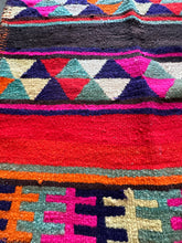 Load image into Gallery viewer, Vintage Bright Stripe Turkish Kilim Runner Rug