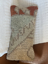 Load image into Gallery viewer, Vintage Turkish Rug Pillow Rust and Tan