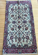 Load image into Gallery viewer, Vintage Turkish Raspberry and Blue Floral Rug