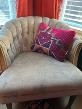 Load image into Gallery viewer, Turkish Herki Pink and Purple Rug Pillow