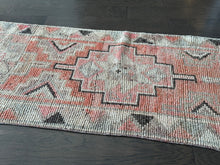 Load image into Gallery viewer, Vintage Coral and Black Turkish Rug
