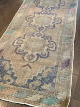 Load image into Gallery viewer, Vintage Turkish Faded Pink and Purple Runner Rug
