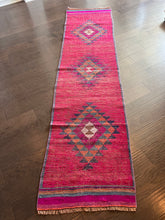 Load image into Gallery viewer, Vintage Turkish Pink, Purple, Orange Herki Runner Rug