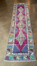 Load image into Gallery viewer, Vintage Turkish Purple and Magenta Runner Rug