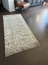 Load image into Gallery viewer, Vintage Turkish Ecru with Blue Runner Rug