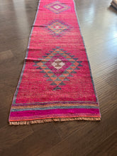 Load image into Gallery viewer, Vintage Turkish Pink, Purple, Orange Herki Runner Rug