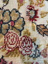 Load image into Gallery viewer, Vintage Turkish Ivory Floral Mini Runner Rug