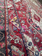 Load image into Gallery viewer, Vintage Maroon, Gray and Ecru Turkish Area Rug