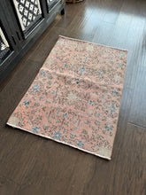 Load image into Gallery viewer, Vintage Turkish Peach with Blue, Sage Accent Rug