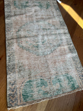Load image into Gallery viewer, Vintage Turkish Faded Rust and Green Ruggie Rug