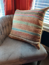 Load image into Gallery viewer, Turkish Kilim Stripe Rug Pillow
