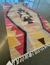 Load image into Gallery viewer, Vintage Turkish Pink, Ecru Kilim Accent Rug