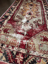 Load image into Gallery viewer, Vintage Turkish Brick, Ecru and Black Accent Rug