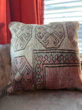 Load image into Gallery viewer, Turkish Ecru, Yellow, Pink and Blue Rug Pillow