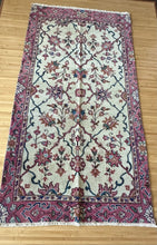 Load image into Gallery viewer, Vintage Turkish Raspberry and Blue Floral Rug