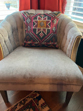 Load image into Gallery viewer, Turkish Red, Black and Pink Rug Pillow