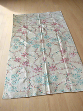 Load image into Gallery viewer, Vintage Turkish Ecru with Turquoise and Pink Area Rug