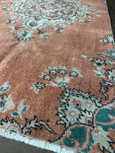 Load image into Gallery viewer, Vintage Turkish Terra Cotta Medallion Runner Rug