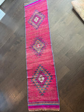 Load image into Gallery viewer, Vintage Turkish Pink, Purple, Orange Herki Runner Rug