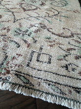 Load image into Gallery viewer, Vintage Turkish Tan, Green and Brown Runner Rug