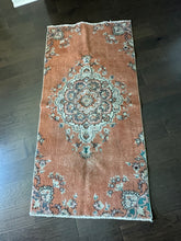 Load image into Gallery viewer, Vintage Turkish Terra Cotta Medallion Runner Rug