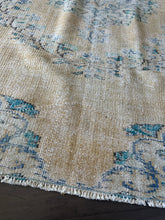 Load image into Gallery viewer, Vintage Turkish Yellow and aqua Runner Rug