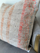 Load image into Gallery viewer, Vintage Neutral Stripes Turkish Rug Pillow