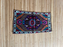 Load image into Gallery viewer, Vintage Turkish Bright Color Ruggie Rug