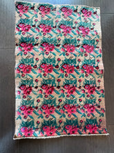 Load image into Gallery viewer, Vintage Pink Roses and Green Leaves Turkish Accent Rug