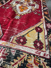 Load image into Gallery viewer, Vintage Turkish Yellow and Red Accent Rug