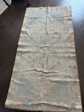Load image into Gallery viewer, Vintage Ecru, Tan Turkish Runner Rug
