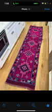 Load image into Gallery viewer, Vintage Turkish Pink and Purple Herki Runner Rug