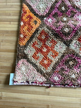 Load image into Gallery viewer, Vintage Turkish Purple and Orange Herki Ruggie Rug