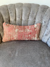 Load image into Gallery viewer, Vintage Reddish Orange Turkish Rug Pillow