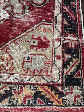Load image into Gallery viewer, Vintage Turkish Brick, Ecru and Black Accent Rug
