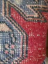 Load image into Gallery viewer, Vintage Turkish Rug Pillow Red and Blue