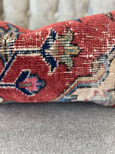 Load image into Gallery viewer, Vintage Rust Floral Turkish Rug Pillow
