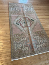 Load image into Gallery viewer, Vintage Turkish Pink, Brown and Blue Ruggie Rug