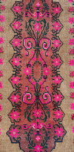 Load image into Gallery viewer, Vintage Tan and Pink Turkish Ruggie Rug