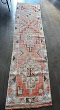 Load image into Gallery viewer, Vintage Coral and Black Turkish Rug