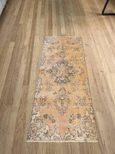 Load image into Gallery viewer, Vintage Turkish Faded Persimmon Runner Rug