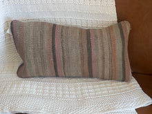 Load image into Gallery viewer, Vintage Turkish Kilim Stripe Rug Pillow