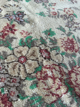 Load image into Gallery viewer, Vintage Turkish Ecru and Brick Floral Accent Rug