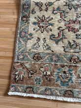 Load image into Gallery viewer, Vintage Turkish Blush and Blue Runner Rug