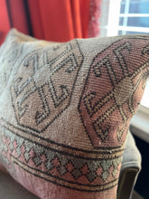 Load image into Gallery viewer, Turkish Ecru, Yellow, Pink and Blue Rug Pillow