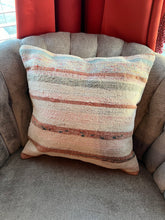 Load image into Gallery viewer, Turkish Neutral Stripe Rug Pillow